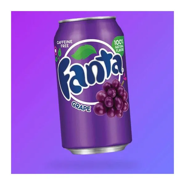 Fanta Grape szőlő ízű szénsavas üdítőital 355 ml-es dobozban