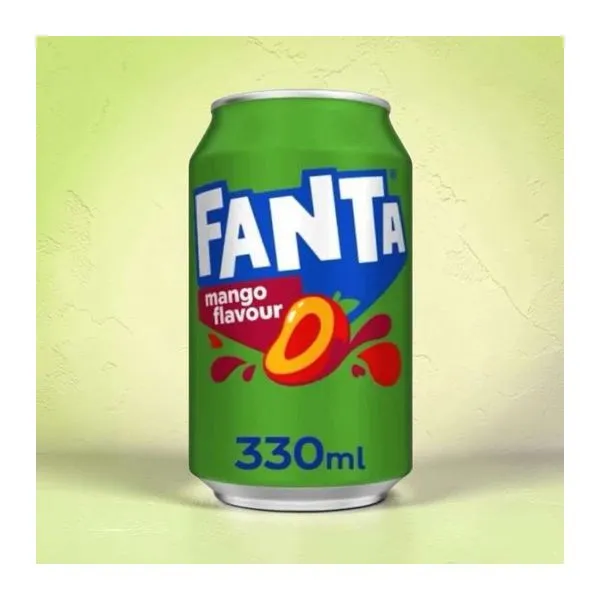 Fanta Mango UK szénsavas mangó ízű üdítő 330 ml-es dobozban