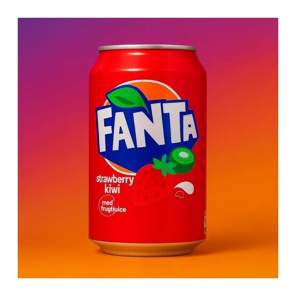 Fanta Strawberry Kiwi eper-kiwi ízű szénsavas üdítőital 330 ml-es dobozban