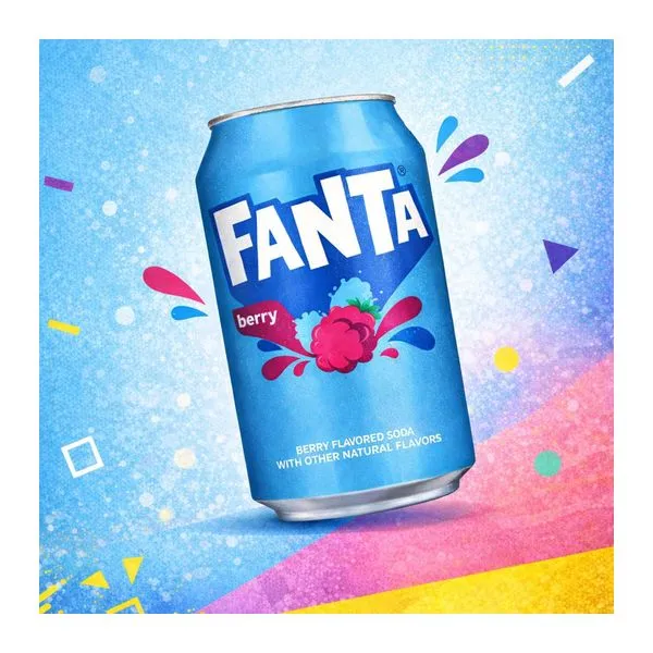 Fanta USA Berry áfonya és málna ízű kék szénsavas üdítő 355 ml-es dobozban