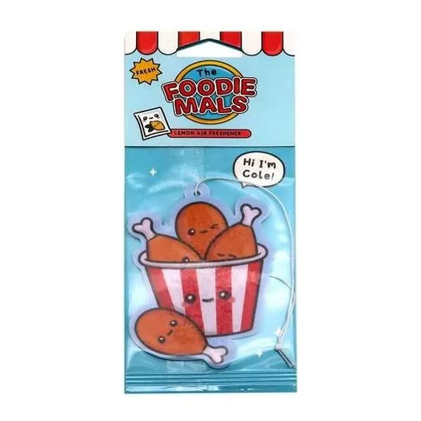 Foodiemals Cole, a Sült Csirke Vödör formájú citrom illatú autóillatosító
