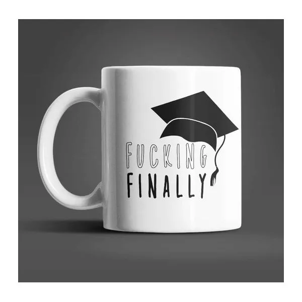Fucking finally feliratú kerámia bögre