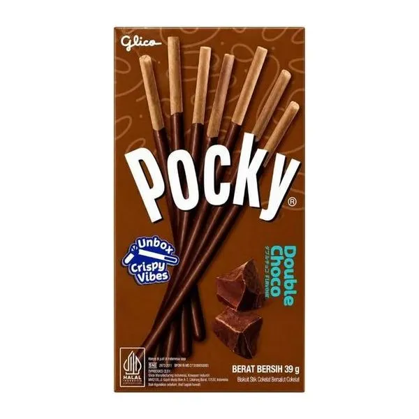 Glico Pocky Double Choco duplacsokis ropi 39 g-os csomagolásban