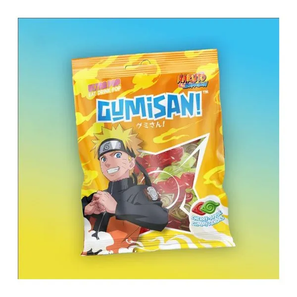 Gumisan Naruto Shippuden gyümölcsös gumicukor 180 g-os kiszerelésben