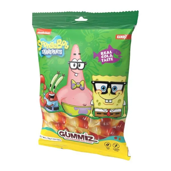 Gummiz Cola Spongyabob kólás gumicukor 70 g-os csomagban