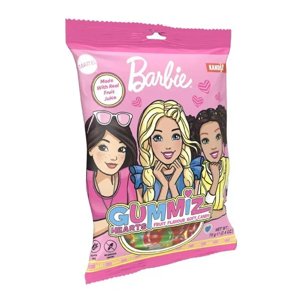 Gummiz Hearts Barbie szívecskés gumicukor 70 g-os csomagban
