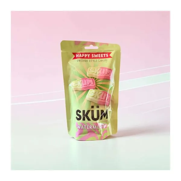 Happy Sweets SKÜM Swedish Style görögdinnye ízű habcukor 145 g-os zacskóban