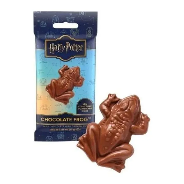 Harry Potter béka alakú tejcsokoládé varázskártyával, 15 g-os csomagolásban