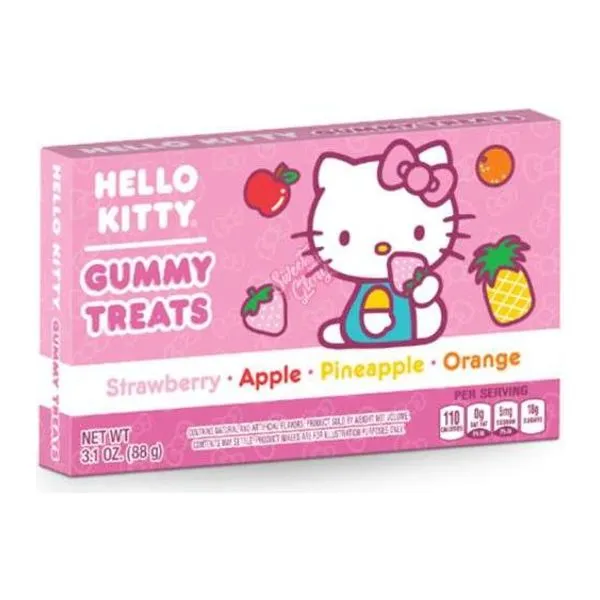 Hello Kitty Gummy Treats Fruit gyümölcsös gumicukor 88 g-os csomagolásban