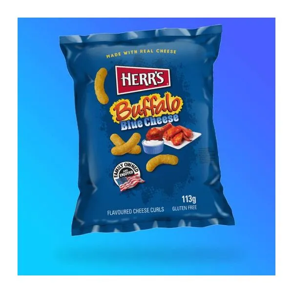 Herr's Buffalo Blue Cheese kéksajtos chips 113 g-os zacskóban