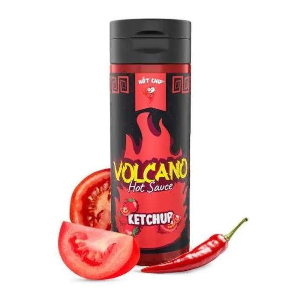 Hot Chip Volcano csípős ketchup 270 ml-es üvegben
