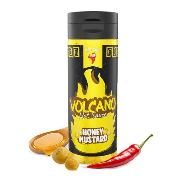 Hot Chip Volcano honey mustard csípős szósz 270 ml-es üvegben