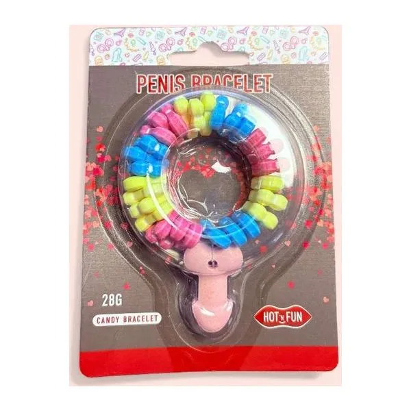 Hot n Fun Penis Bracelet pajzán cukorka karkötő 28 g-os csomagban