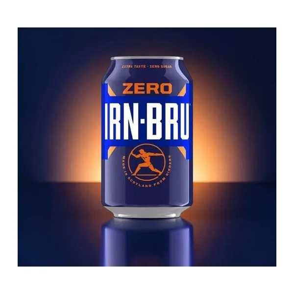 Irn-Bru Zero cukormentes szénsavas üdítőital 330 ml-es dobozban