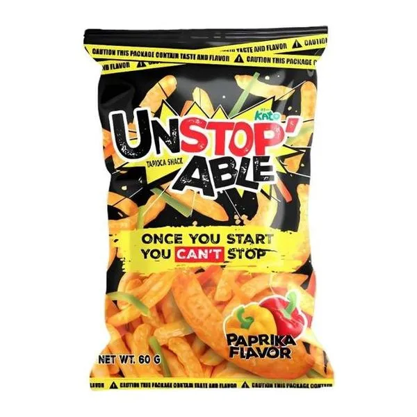 Kato Unstopable Paprika Tapioca paprikás tápióka chips 60 g-os zacskóban