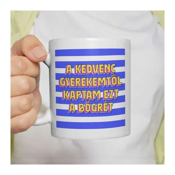 Kedvenc gyerekem feliratú kerámia bögre