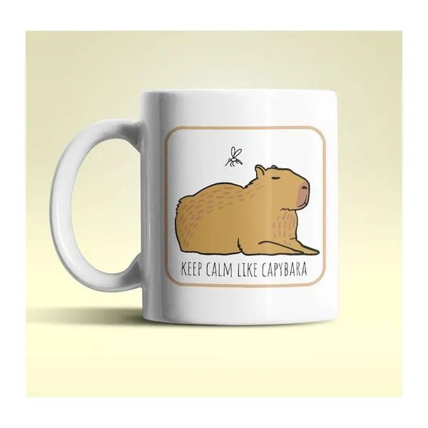 Keep calm like Capybara feliratú capybarás fehér bögre