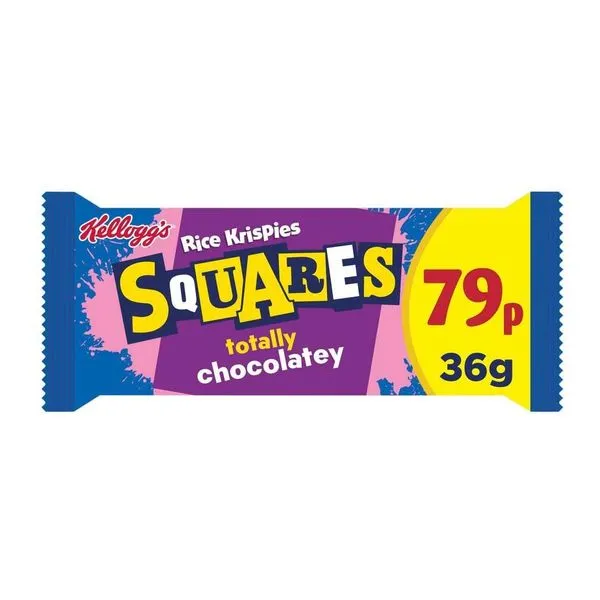 Kelloggs Rice Krispies Squares Totally Chocolatey puffasztott rizsszelet 36 g
