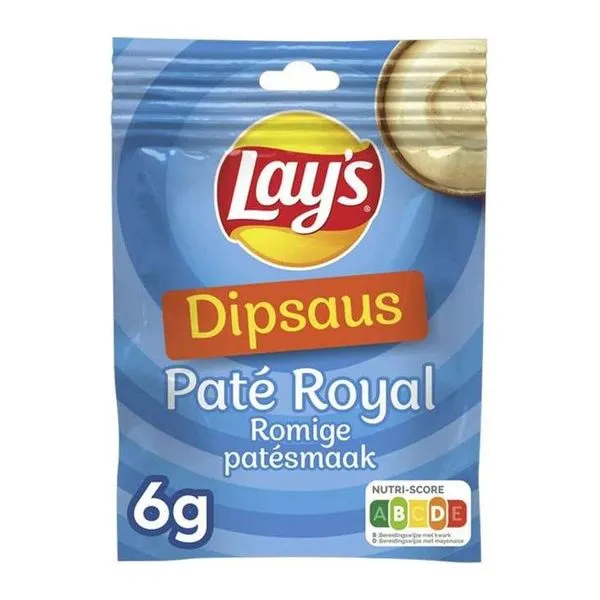 Lay's Mix Dipsaus Paté Royal pástétom ízű mártogatós szósz alap tasakja
