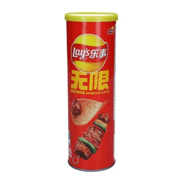 Lay's Stax Sizzled BBQ ízű chips 90 g-os hengeres dobozban