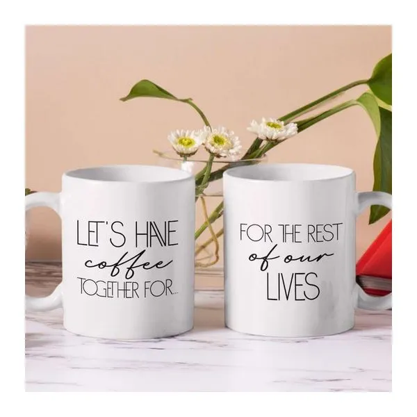 Let's have coffee feliratú páros kerámia bögre