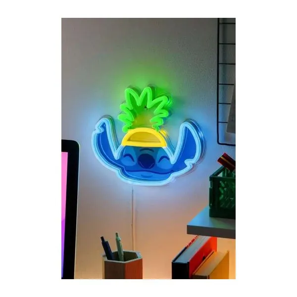 Lilo és Stitch ananász kalapos neon LED falilámpa