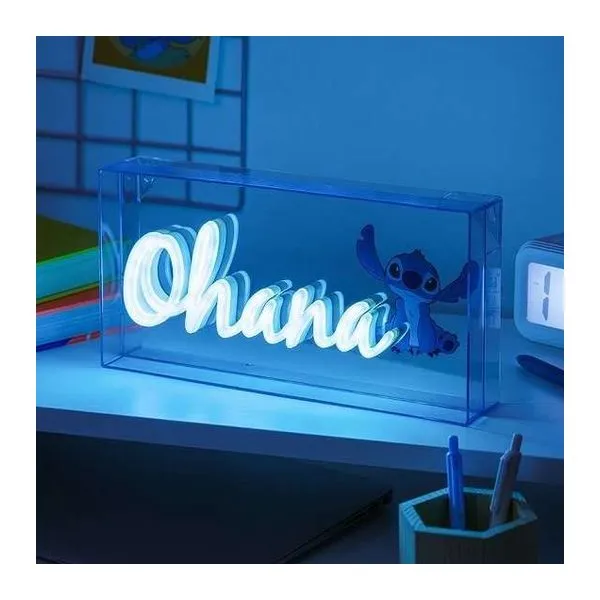 Lilo és Stitch Ohana feliratú hangulatvilágítás