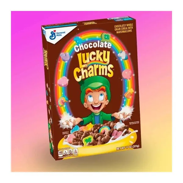 Lucky Charms Chocolate csokis gabonapehely színes pillecukorral 300 g-os dobozban