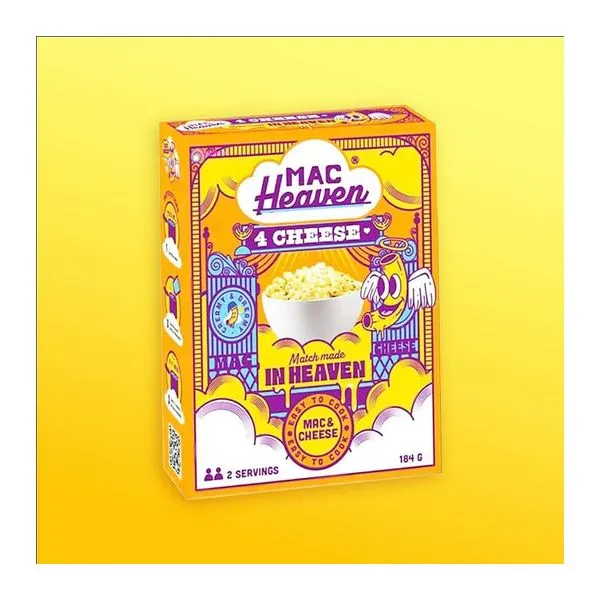 Mac Heaven 4 Cheese 4 sajtos mac and cheese tészta 184 g-os csomagban