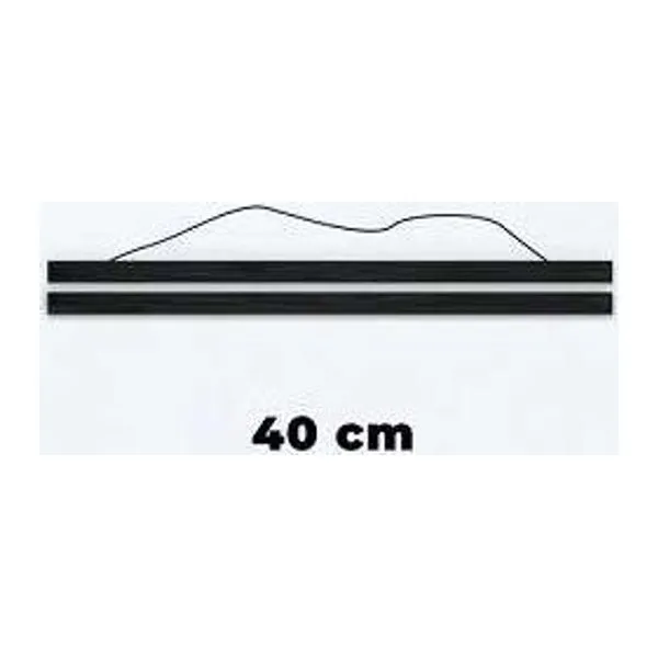 Fekete, mágneses fa posztersín 40 cm-es méretben poszterrel