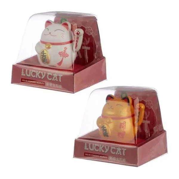 Maneki Neko napelemes integető szerencsehozó macska
