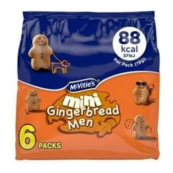 McVitie's Mini Gingerbread Men mézeskalács-ember formájú keksz 114 g-os csomagban
