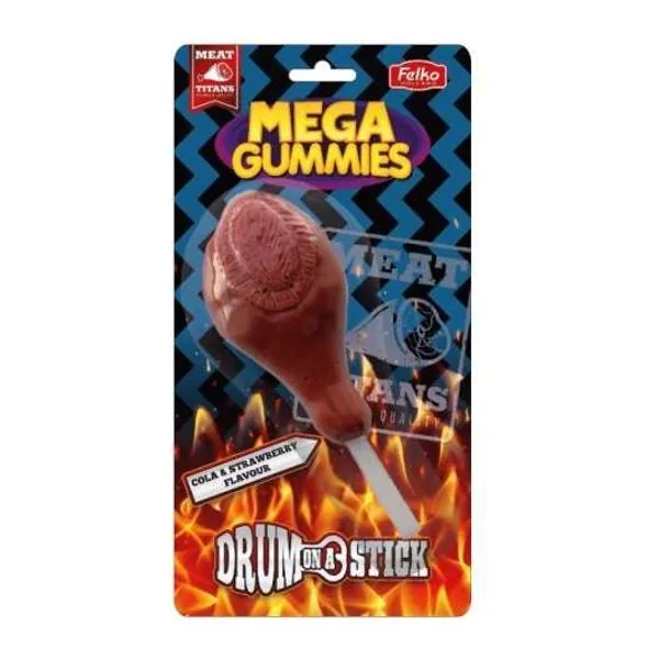 Mega Gummies Drum on a Stick botra tűzött dob formájú óriás gumicukor