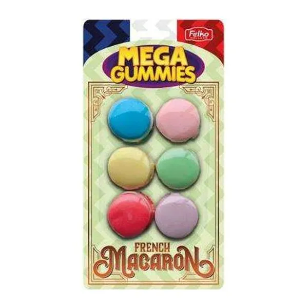 Mega Gummies French Macarons óriás macaron formájú gumicukor 120 g-os csomagban