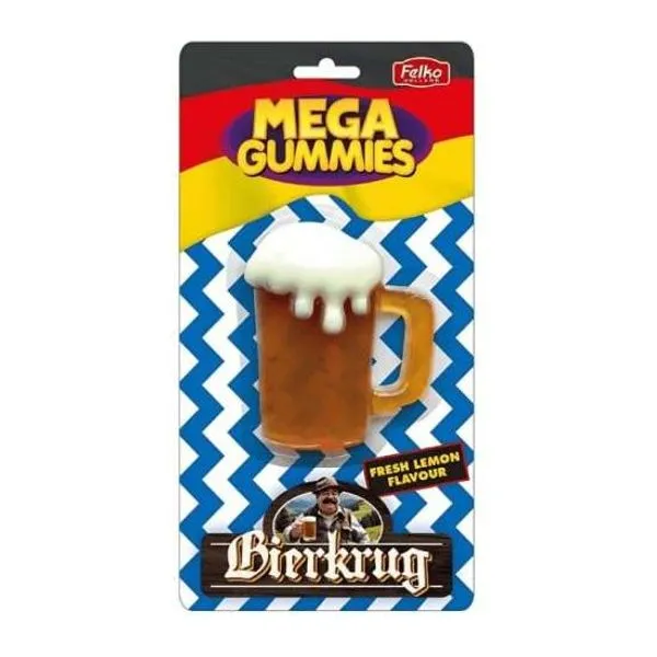 Mega Gummies German Beer sörös korsó formájú citromos óriás gumicukor
