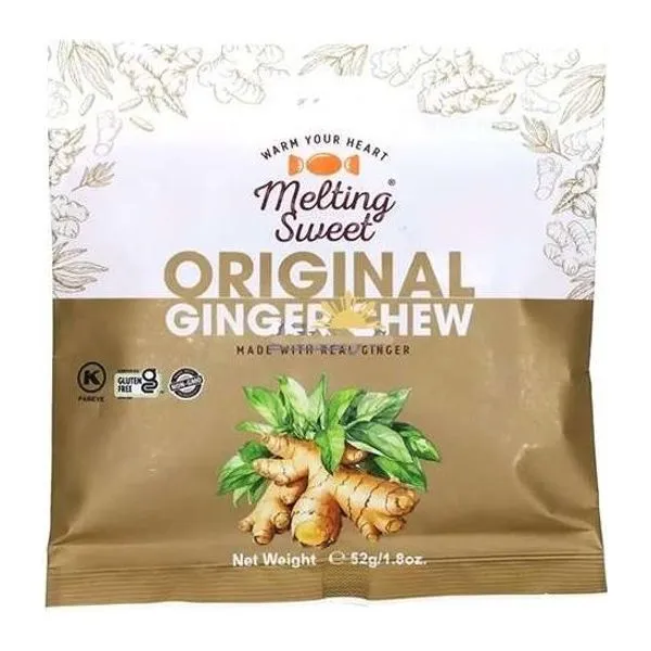 Melting Sweet Original Ginger Chew gyömbéres rágós cukorka 52 g-os csomagban