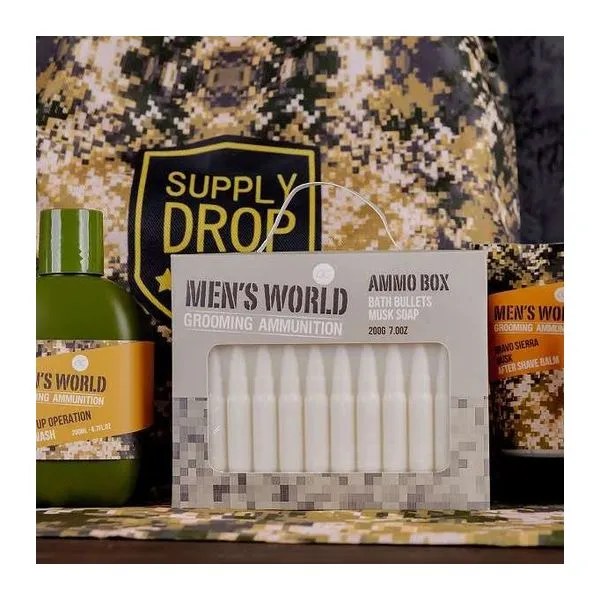 Mens World lőszer formájú szappan szett, 12 darab