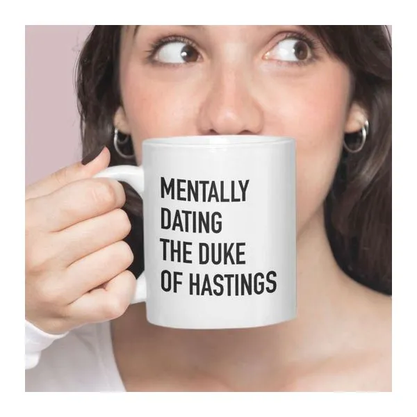 Mentally Dating feliratú fehér kerámia bögre