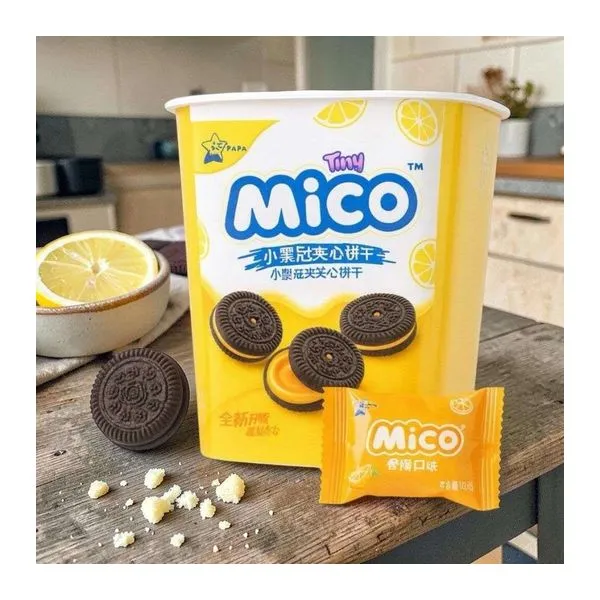 Mico Lemon Cheesecake citromos sajttorta ízű mini kekszek 88 g-os csomagja