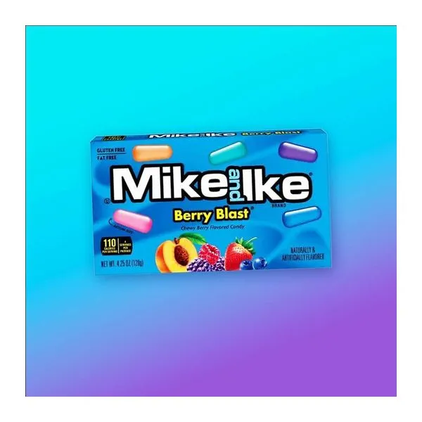 Mike and Ike Berry Blast bogyós gyümölcs ízű cukorkák 120 g-os dobozban