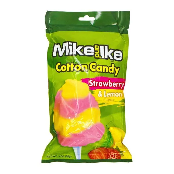 Mike and Ike Cotton Candy Strawberry-Lemon eper-citrom ízű vattacukor 85 g-os zacskóban