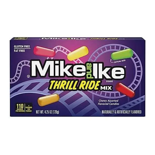 Mike and Ike Thrill Ride Mix rágós cukorka 120 g-os csomagban