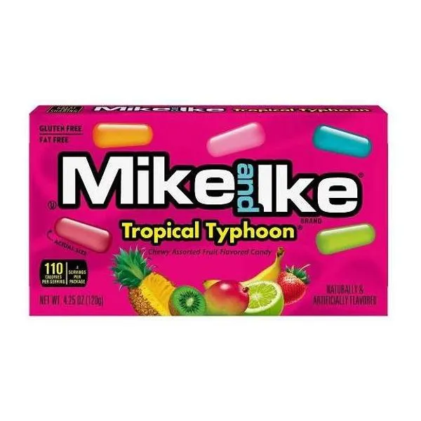 Mike and Ike Tropical Typhoon trópusi gyümölcs ízű cukorkák 120 g-os dobozban