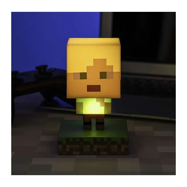 Minecraft Alex 3D ikon hangulatvilágítás, 10 cm magas karakterfigura