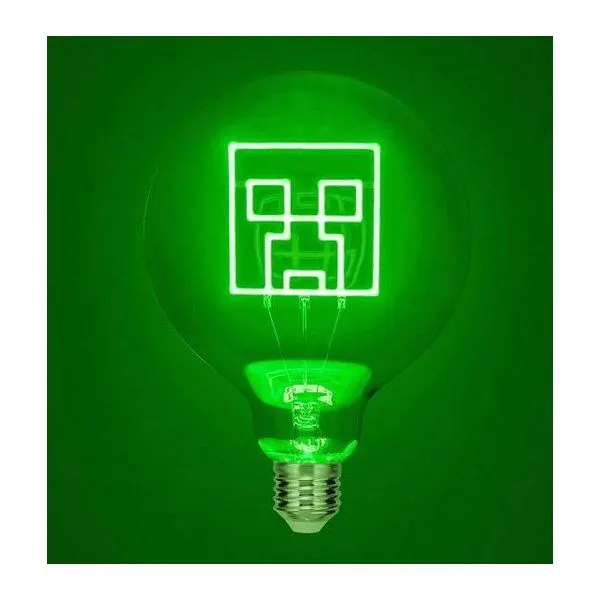 Minecraft Creeper LED neon izzó formájú hangulatvilágítás
