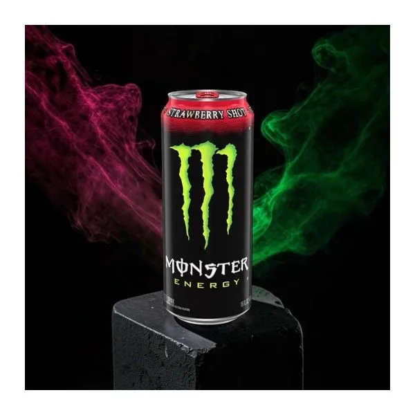 Monster Energy USA Strawberry Shot szamóca ízű energiaital 473 ml-es dobozban