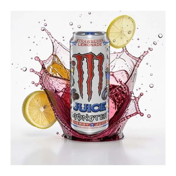 Monster USA Energy Juice Strawberry Lemonade energiaital 473 ml-es dobozban