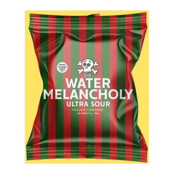 Mr Simms Water Meloncholy görögdinnyés ultra savanyú cukorka 100 g