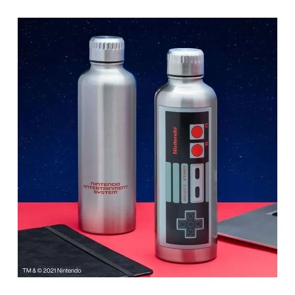 NES kontroller kialakítású fém kulacs 500 ml