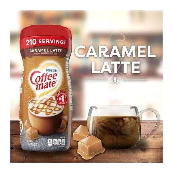 Nestlé Coffee-mate Caramel Latte karamell ízű krémpor 425 g-os tégelyben